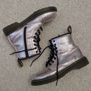 Dr. Martens 1460J Matallic Crinkle Boots Size 4 (UK 36)